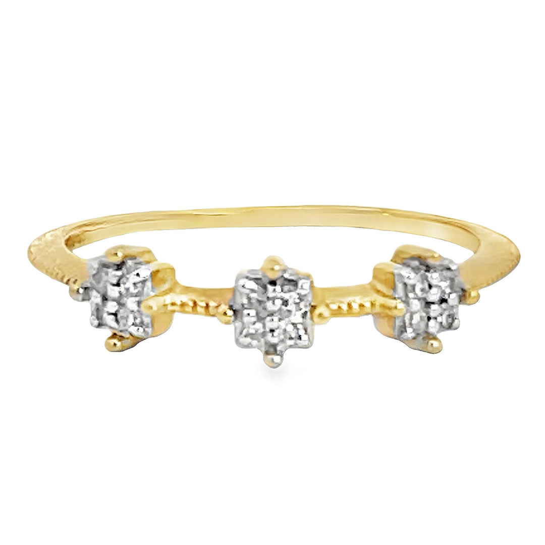 Dainty Diamond Flower Ring