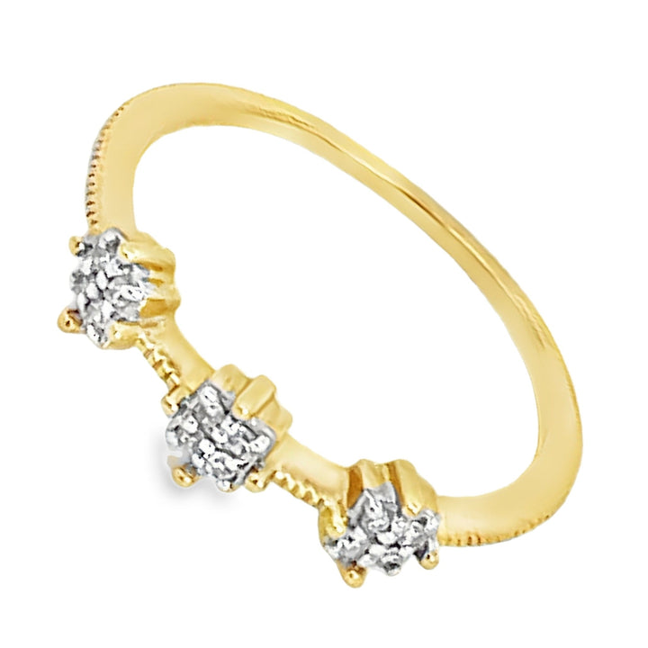 Dainty Diamond Flower Ring