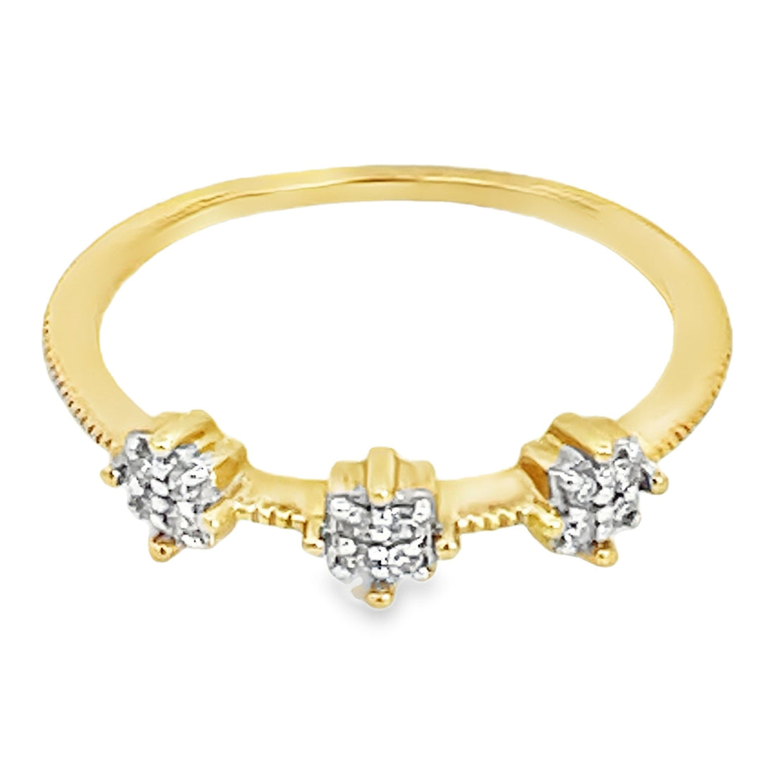 Dainty Diamond Flower Ring