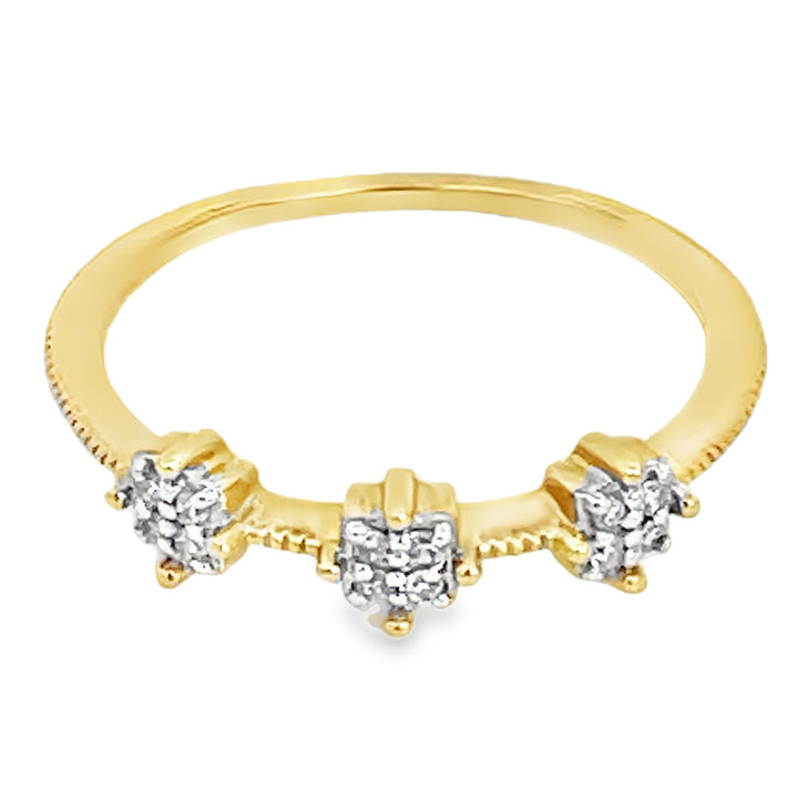 Dainty Diamond Flower Ring