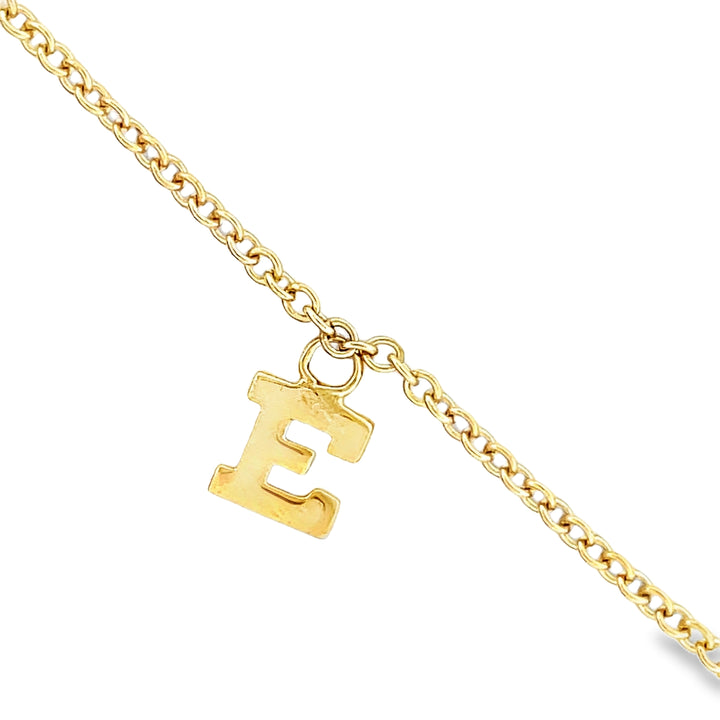14K Initial Charm Bracelet