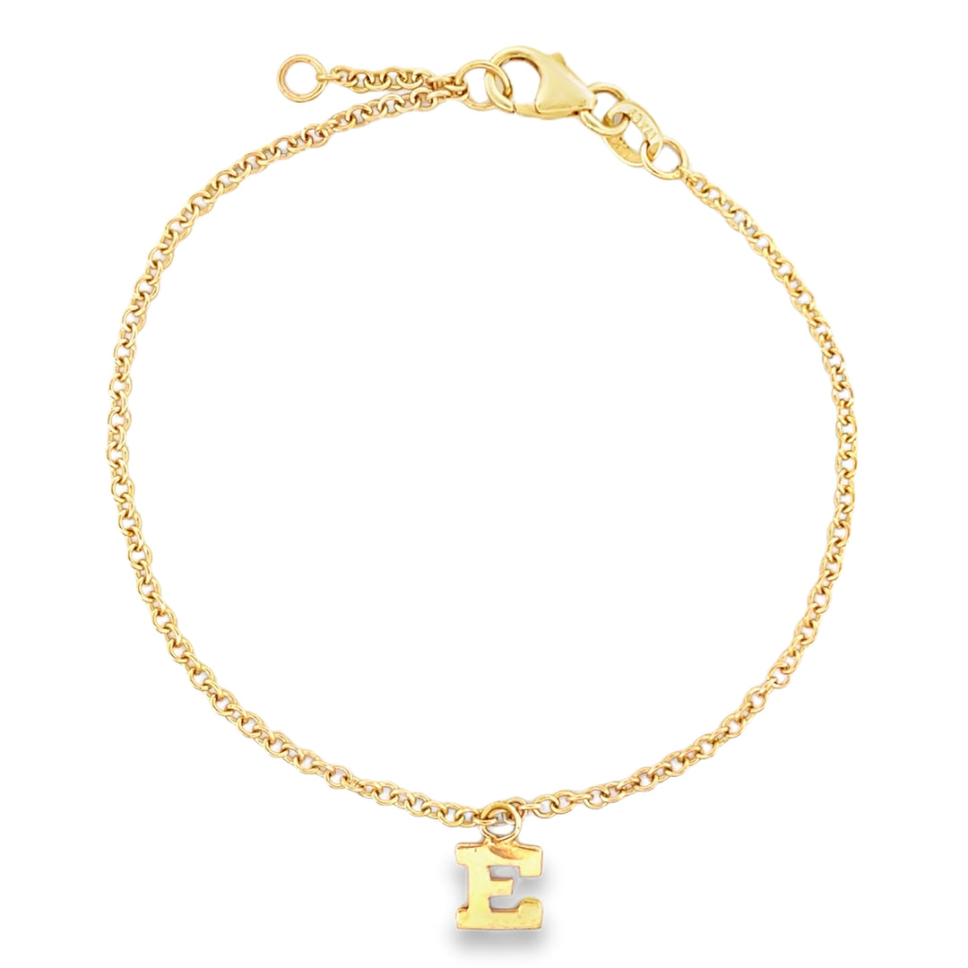 14K Initial Charm Bracelet