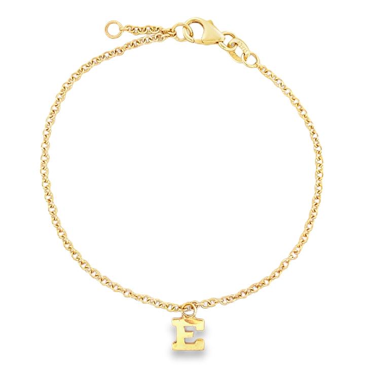 14K Initial Charm Bracelet