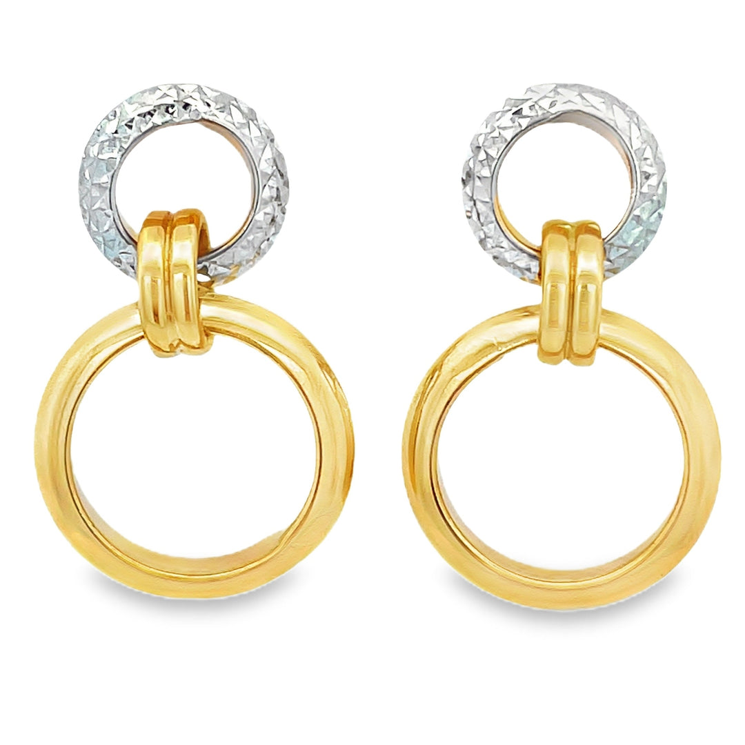 Accented Two Tone Earrings