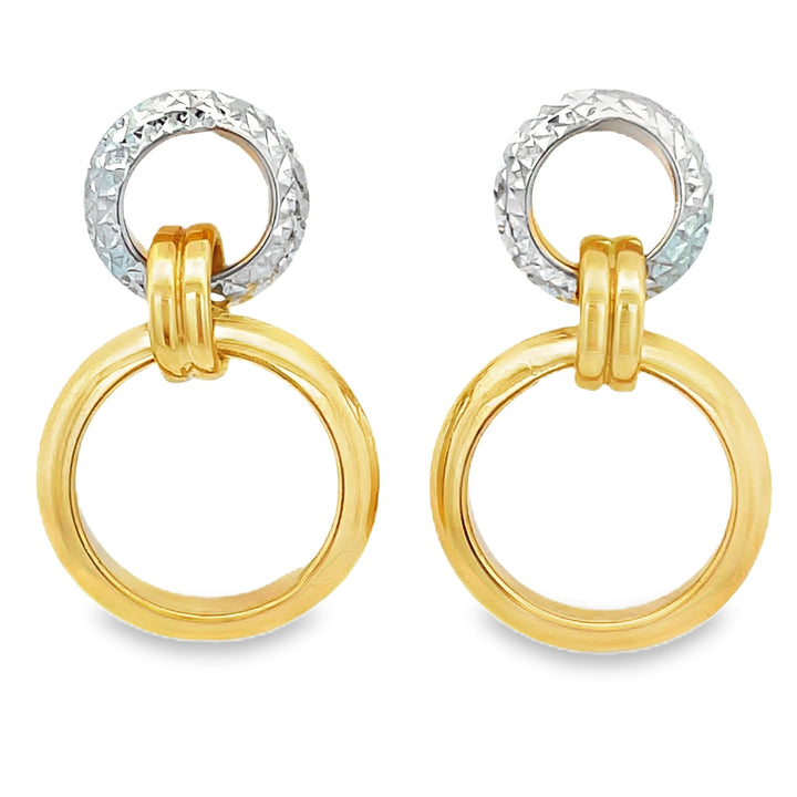 Accented Two Tone Earrings