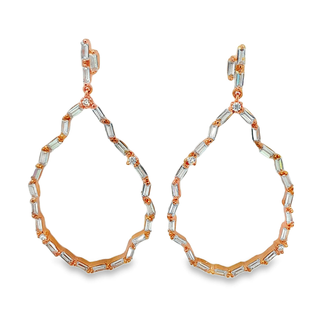 Baguette Teardrop Earrings