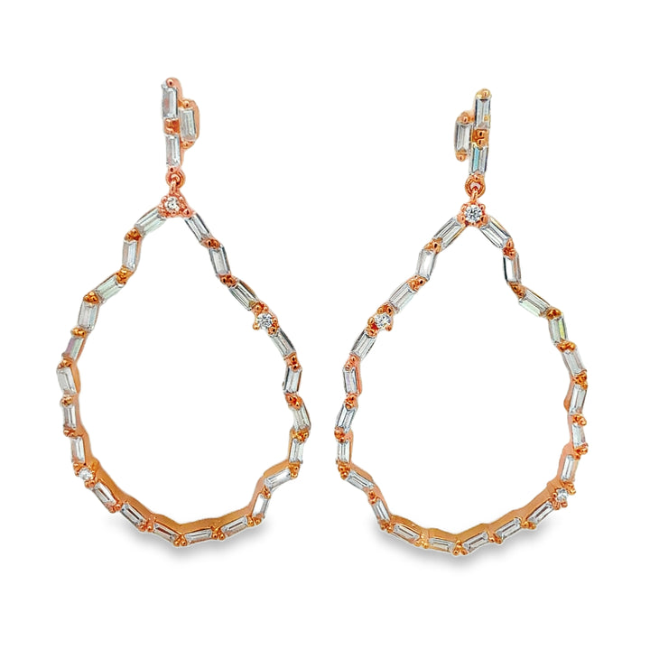 Baguette Teardrop Earrings