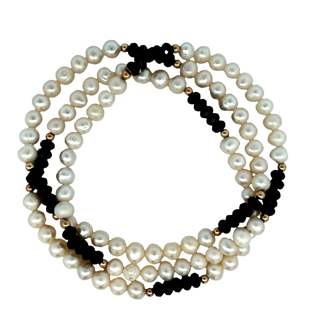 Freshwater Pearl & Fine Stones Bracelets (Set of 3)