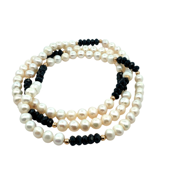 Freshwater Pearl & Fine Stones Bracelets (Set of 3)
