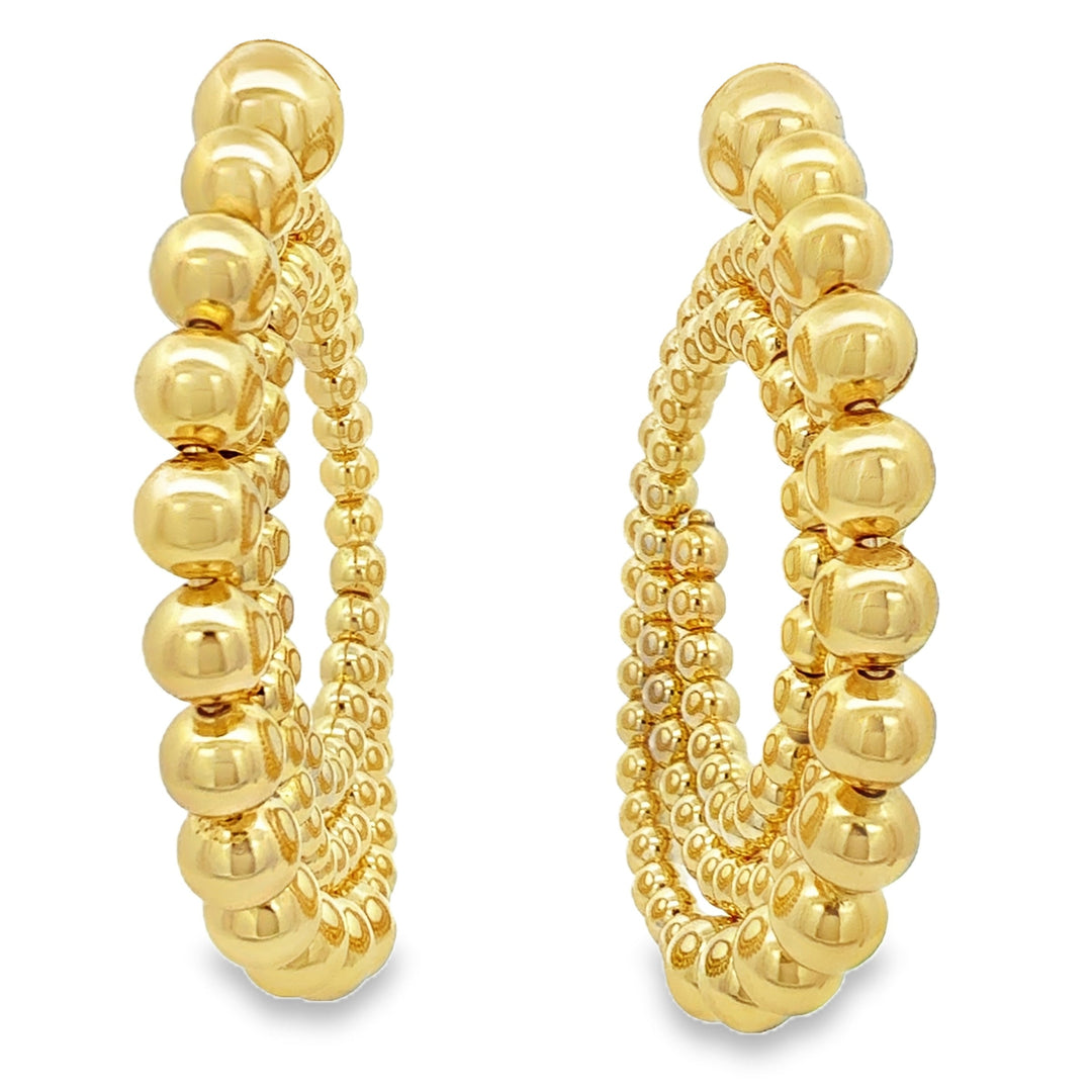 Multi Beaded Gold Filled Hoops