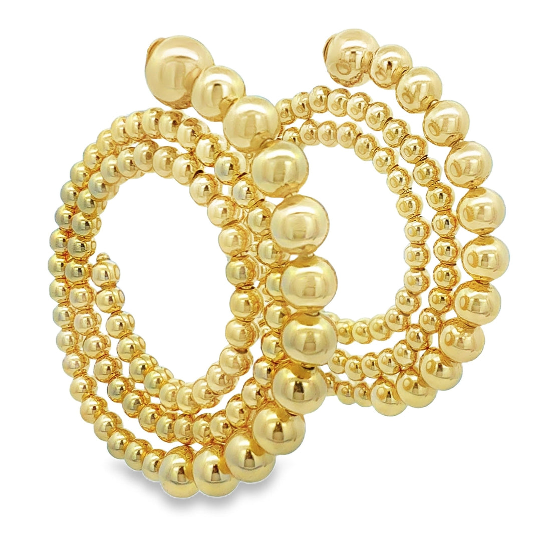 Multi Beaded Gold Filled Hoops