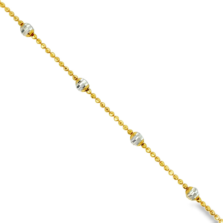Diamond Cut Ball Anklet