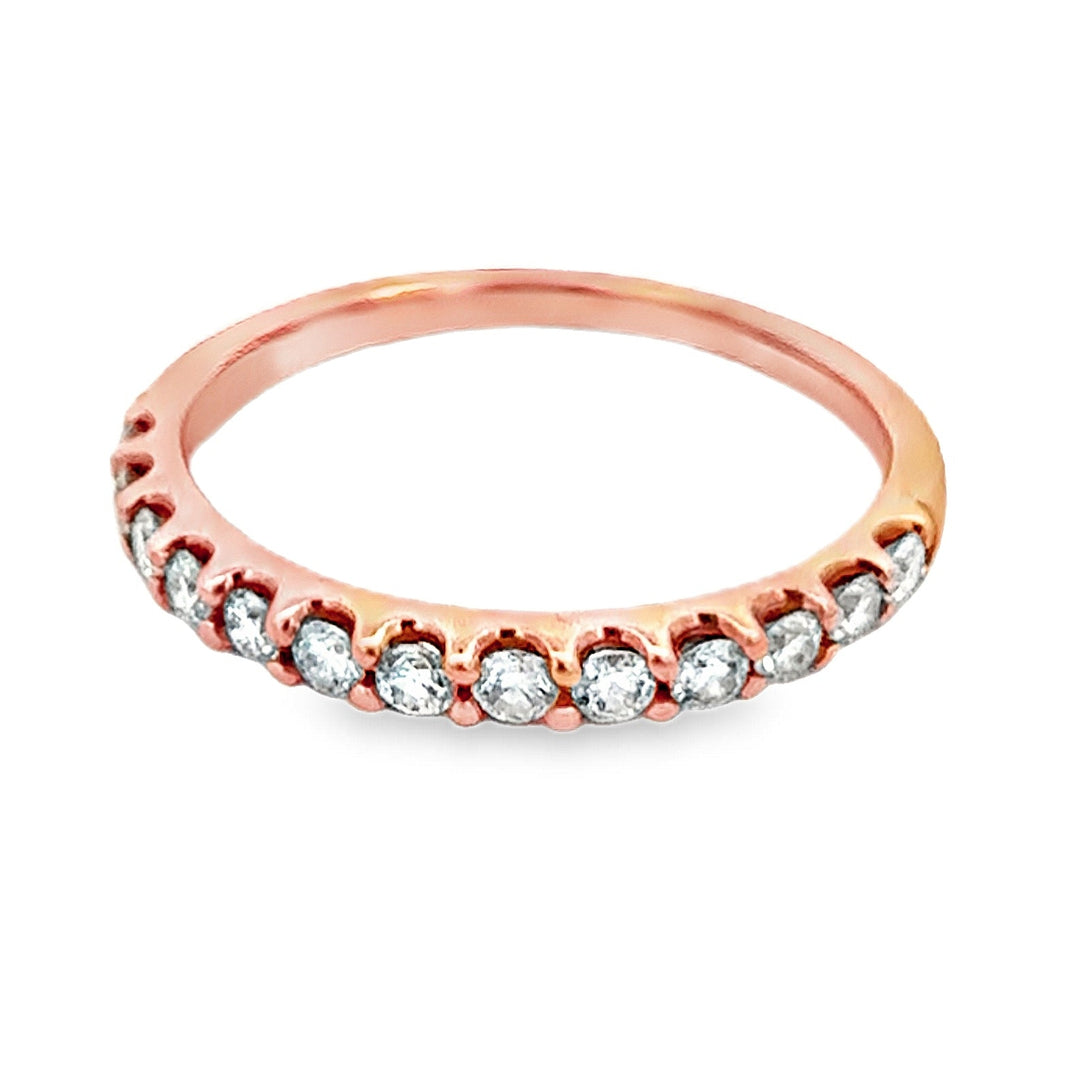 Stackable Rose Gold Diamond Band Ring