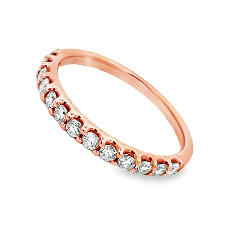 Stackable Rose Gold Diamond Band Ring