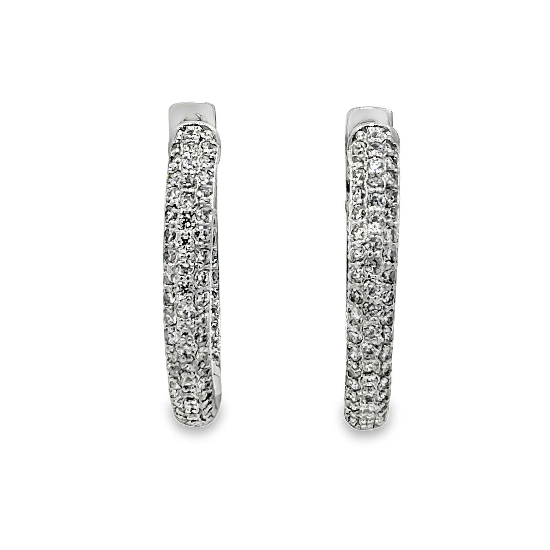 Pavé Medium CZ Hoop Earrings