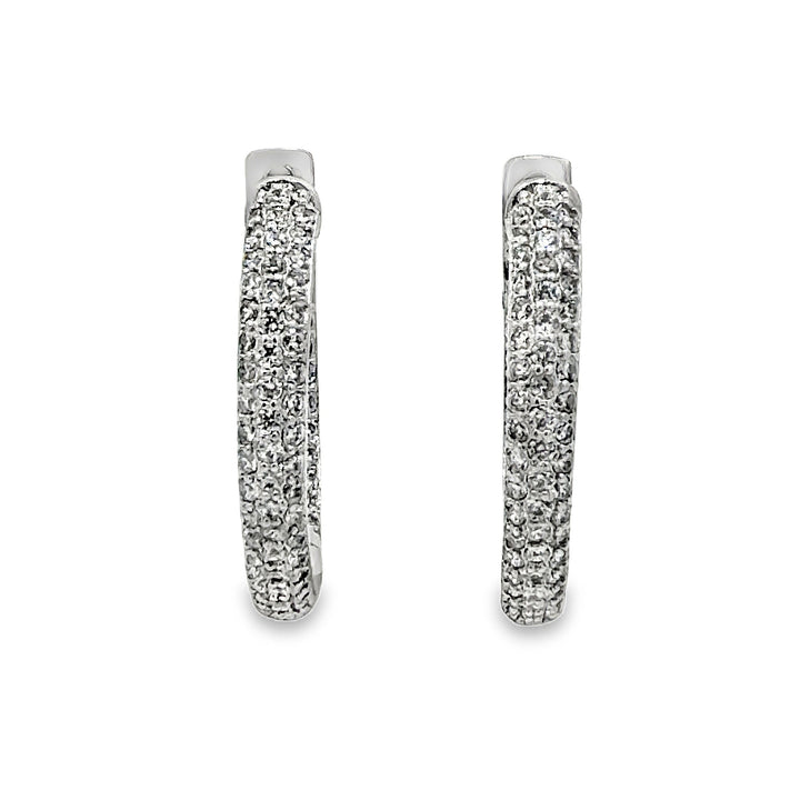 Pavé Medium CZ Hoop Earrings