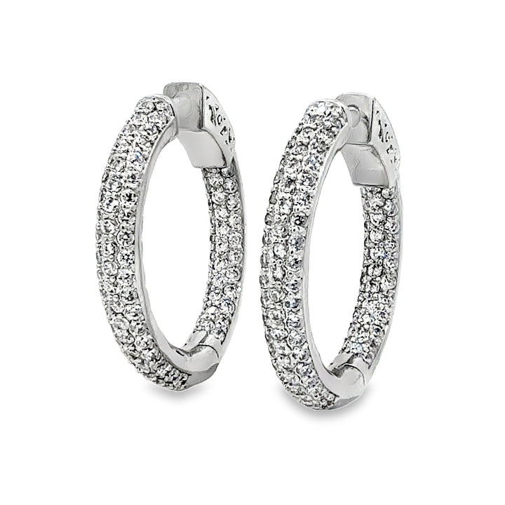 Pavé Medium CZ Hoop Earrings