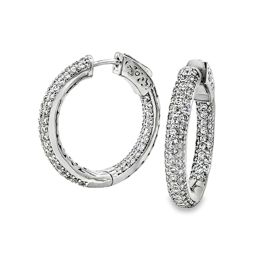 Pavé Medium CZ Hoop Earrings