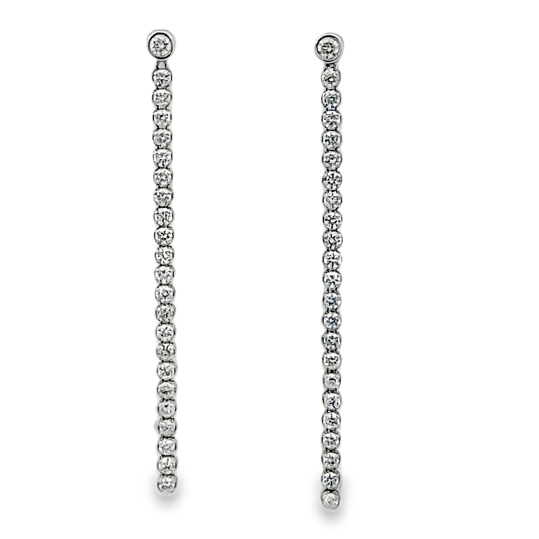 Lab Diamond Tennis Earrings