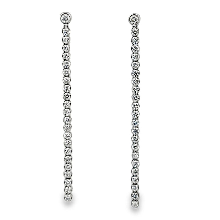 Lab Diamond Tennis Earrings