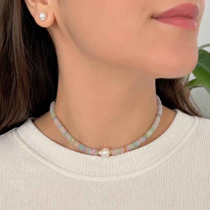Pastel Gemstone Necklace