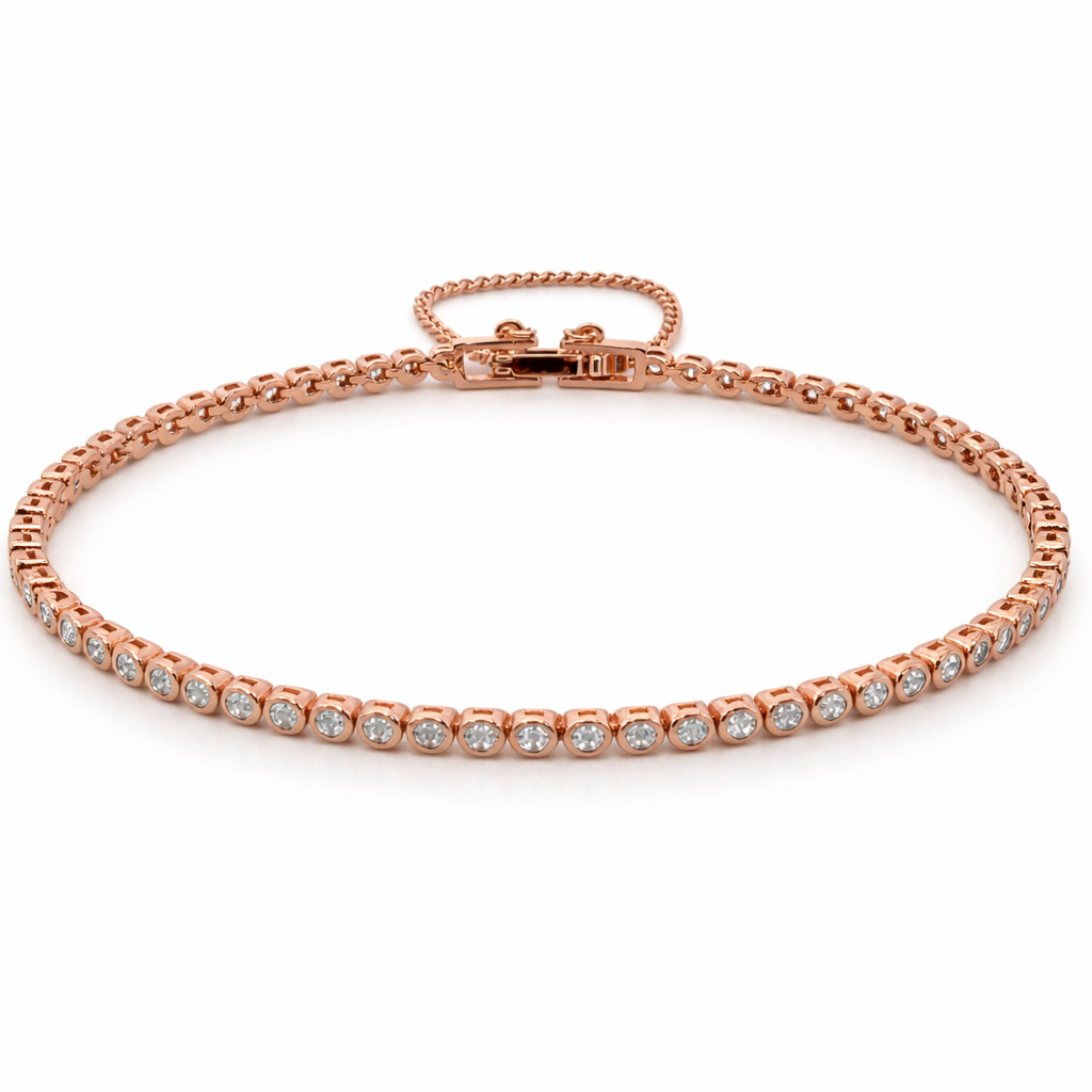 Rose-Gold Tennis Bracelet