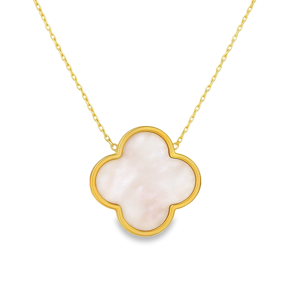 14K Gold Medium Clover Necklace