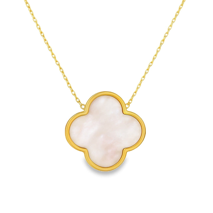 14K Gold Medium Clover Necklace