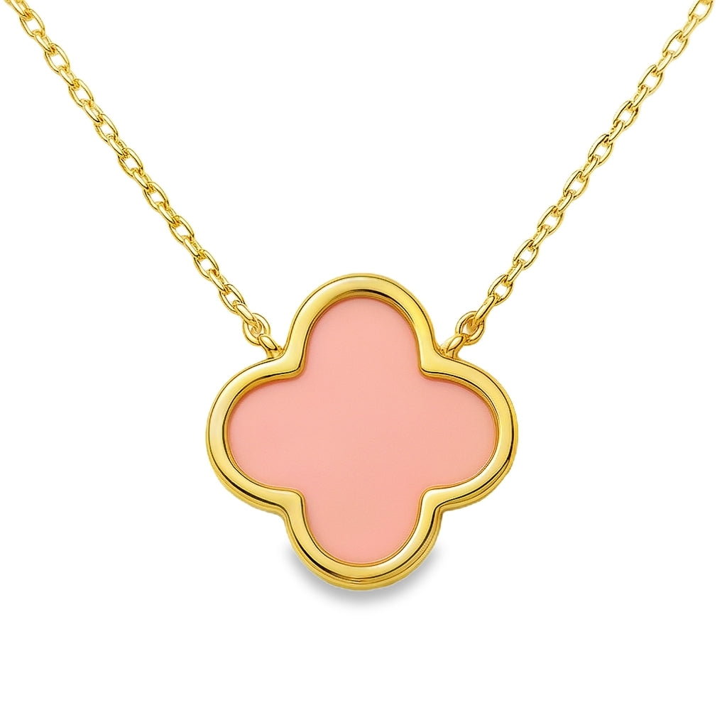14K Gold Medium Clover Necklace