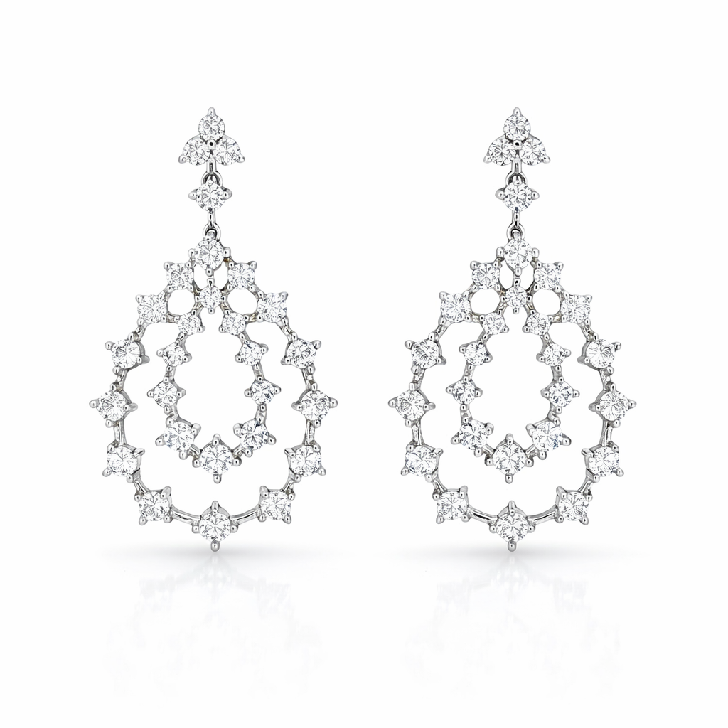 Double Open Teardrop Earrings