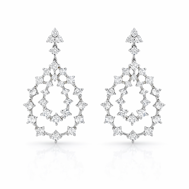 Double Open Teardrop Earrings