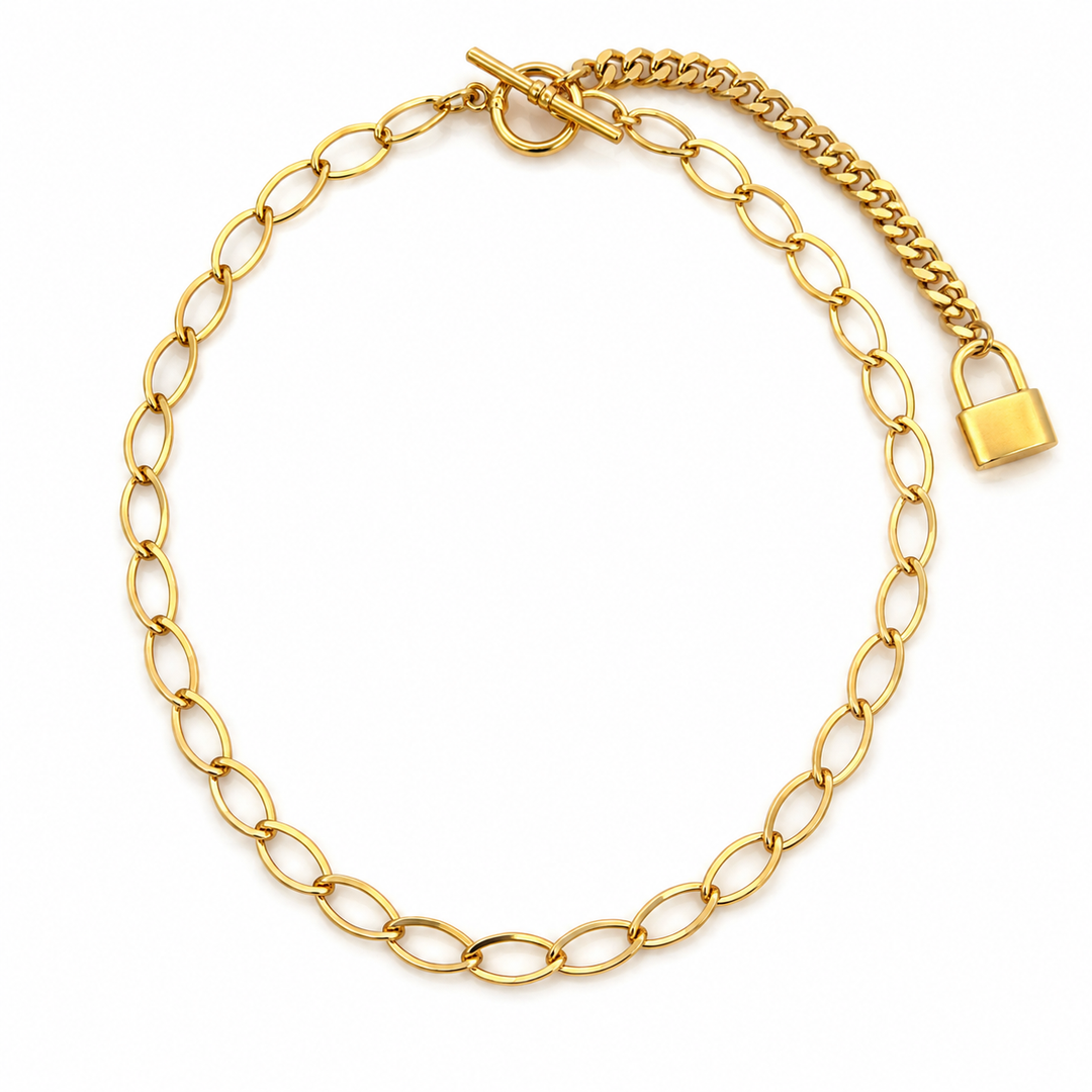 Y Shaped Lock Necklace