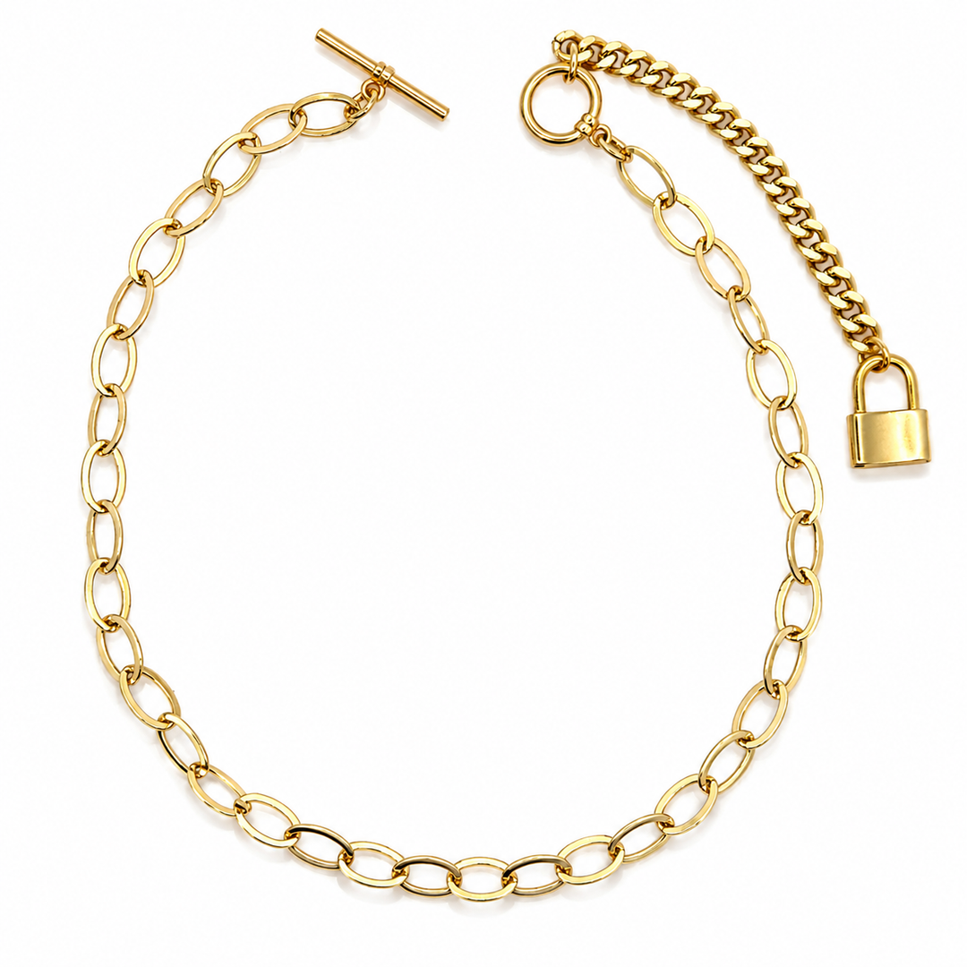 Y Shaped Lock Necklace