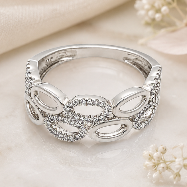 14K Oval Link Style Ring