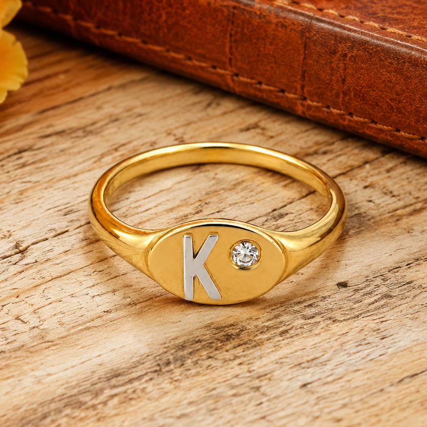 14K Gold Signet Ring