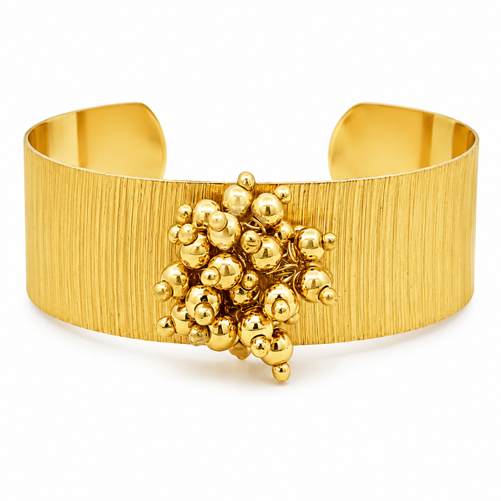 Cuff With Gold Ball Detail