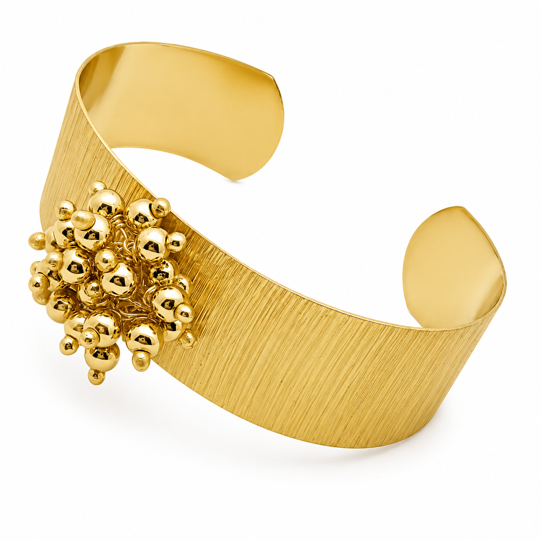 Cuff With Gold Ball Detail