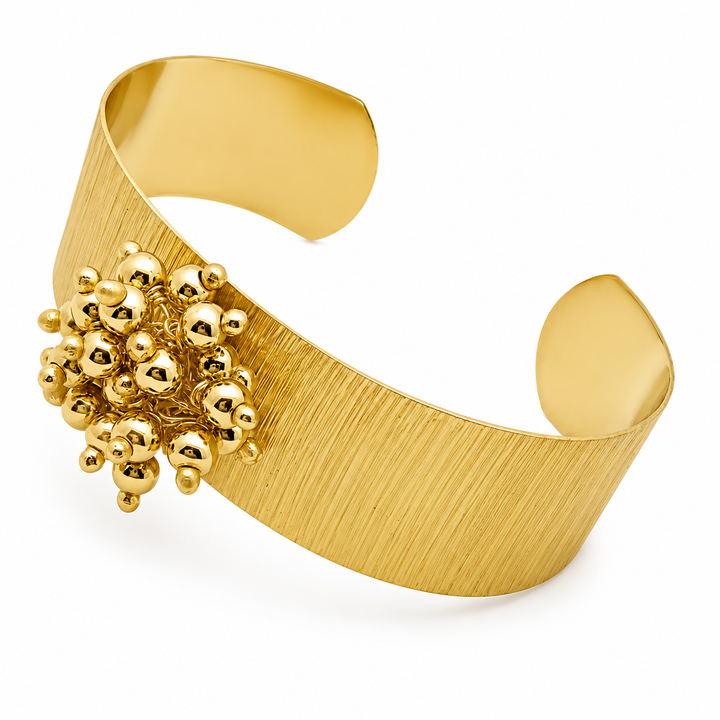 Cuff With Gold Ball Detail
