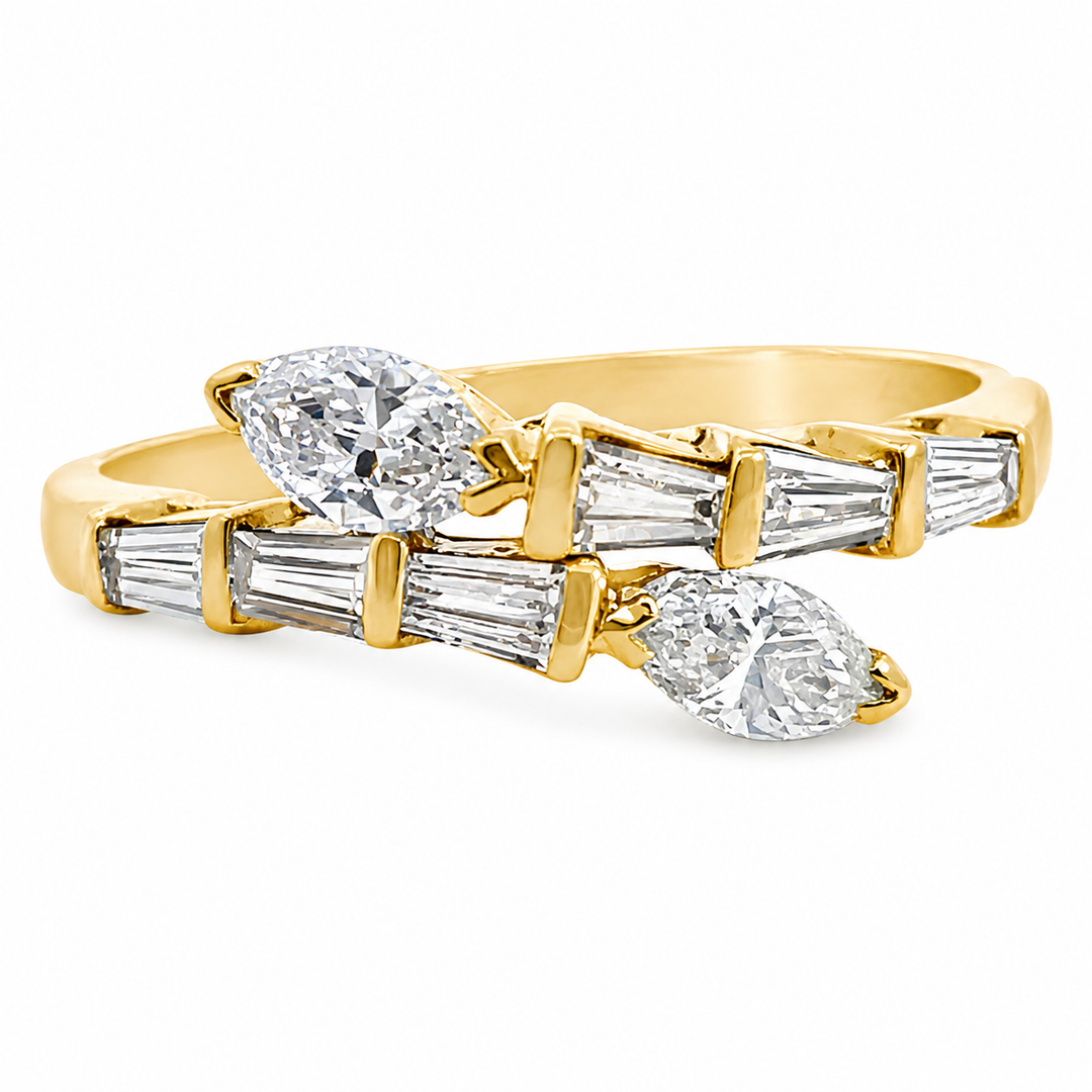 18K Multi Diamond Accent Ring