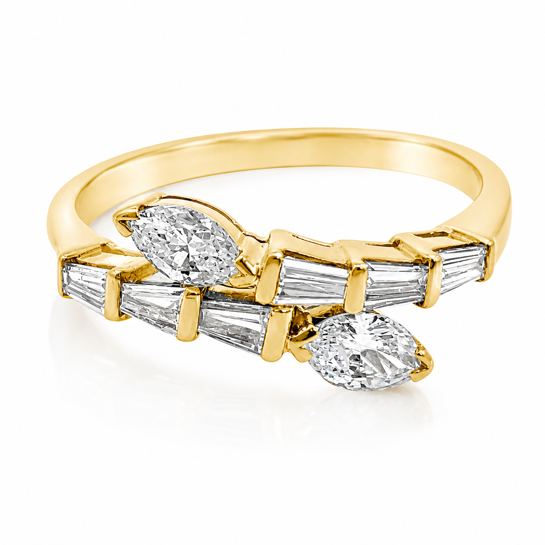 18K Multi Diamond Accent Ring