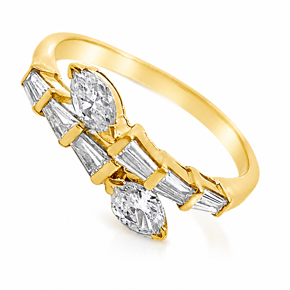 18K Multi Diamond Accent Ring