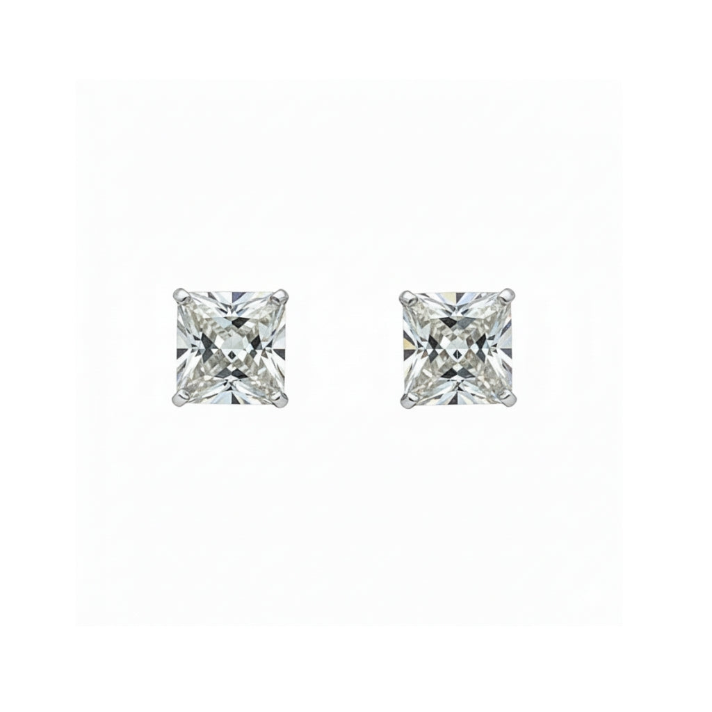 14K Square Studs