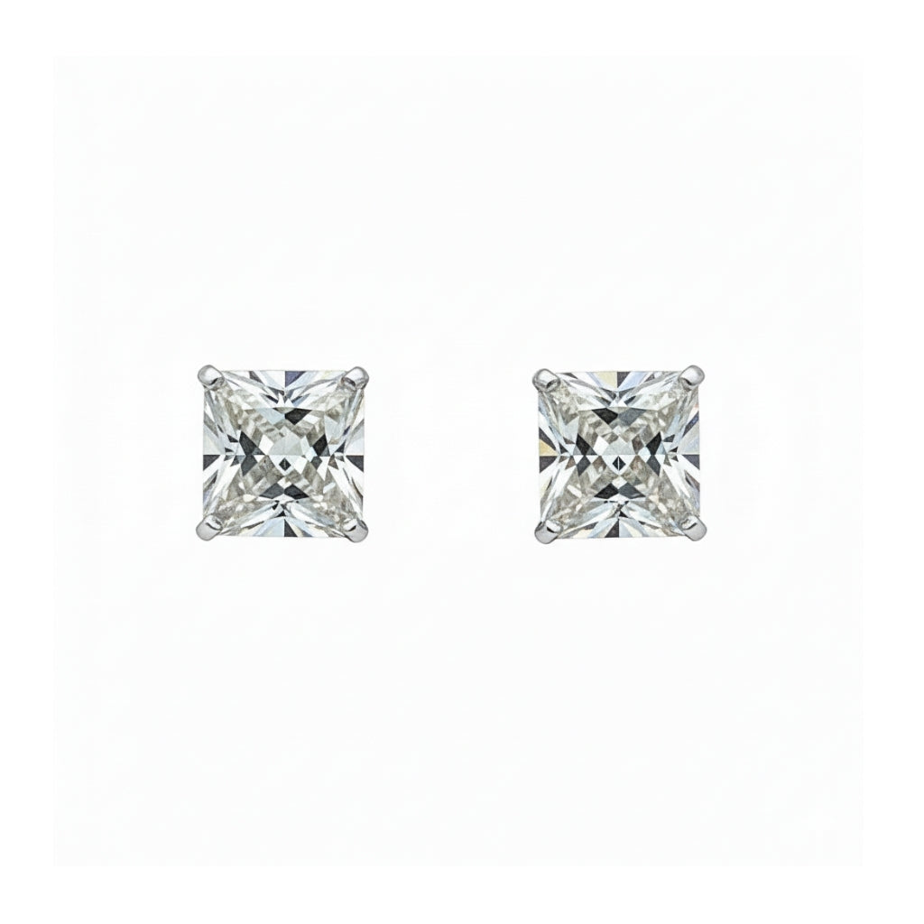 14K Square Studs