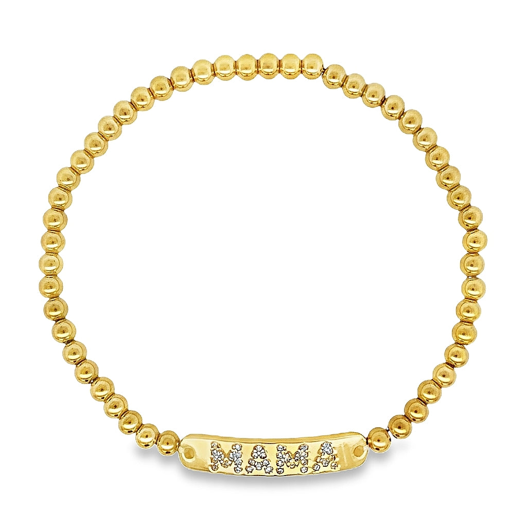 Gold Beaded Mama Bracelet