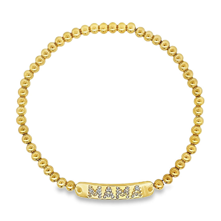 Gold Beaded Mama Bracelet