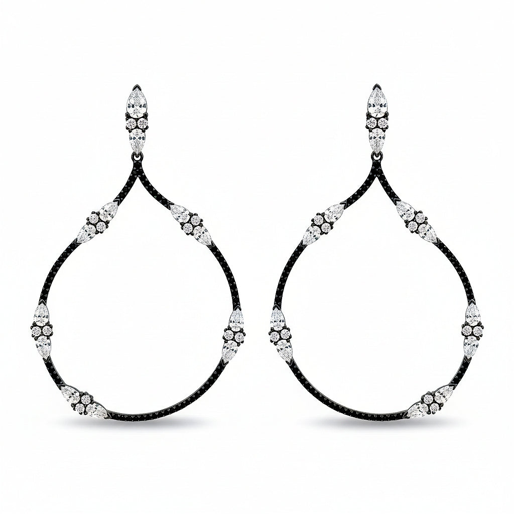 Geometric Large Tear Drop Earrings