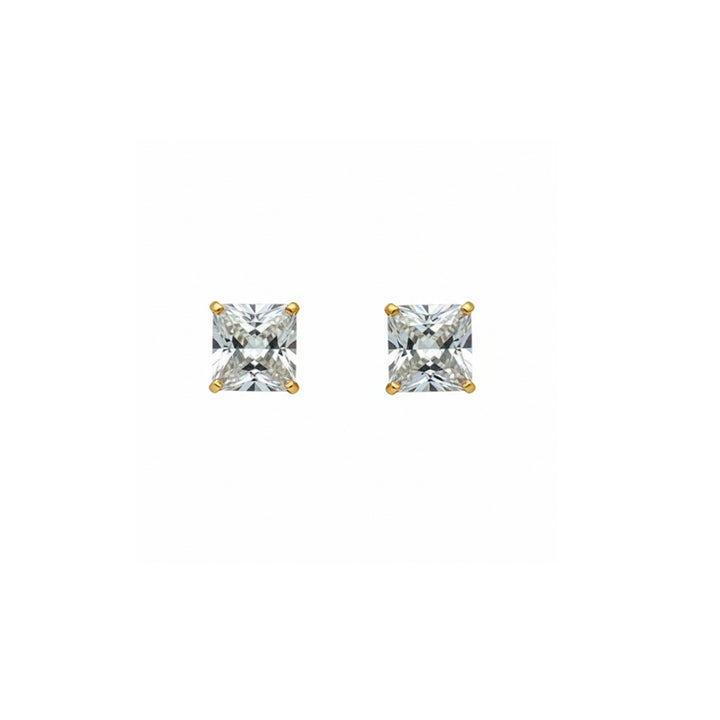 14K Square Studs