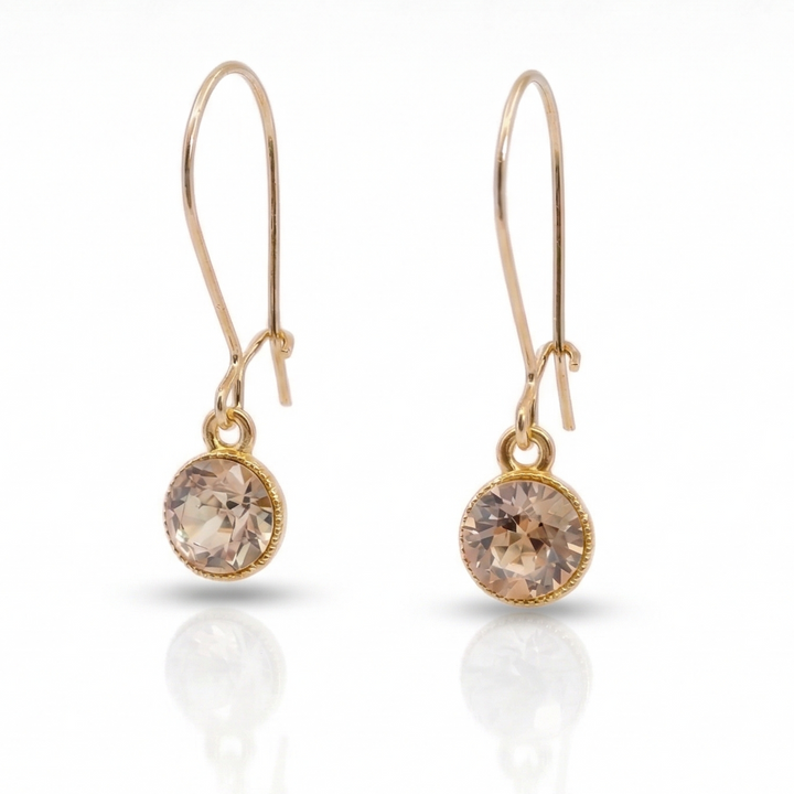Single Stone Crystal Drop Earrings