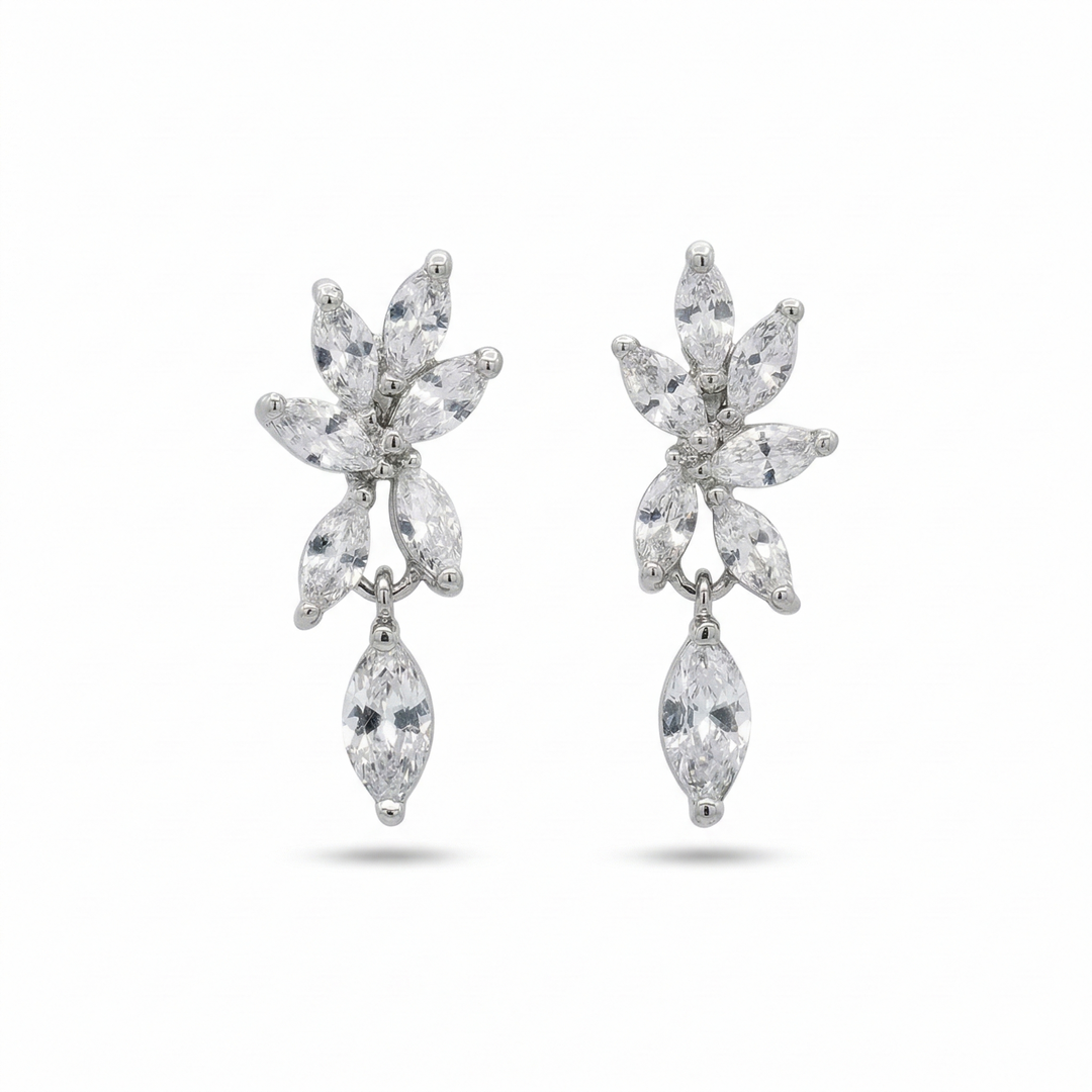 Bridal Marquise Drop Earrings