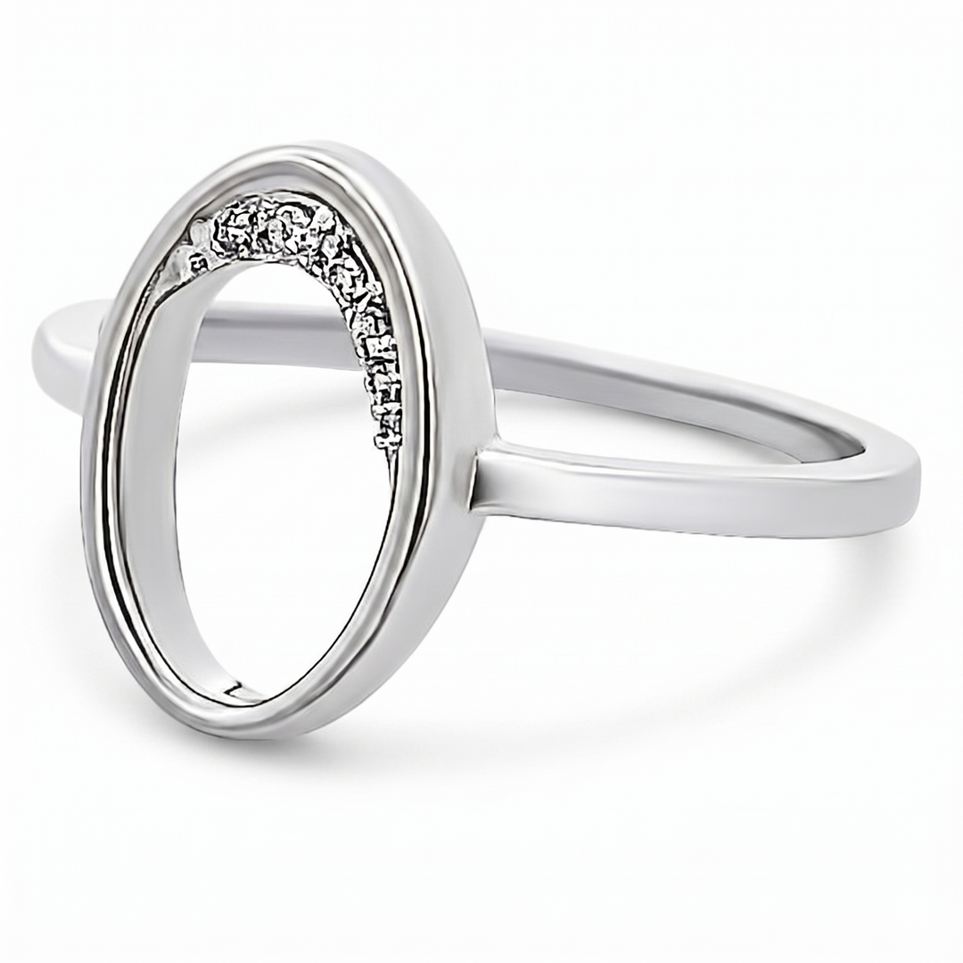14K Gold Oval Diamond Ring